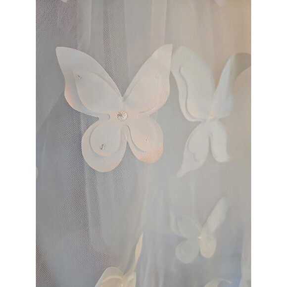 Ivory Applique Tulle Flower Girl Dress - Picture 4 of 6